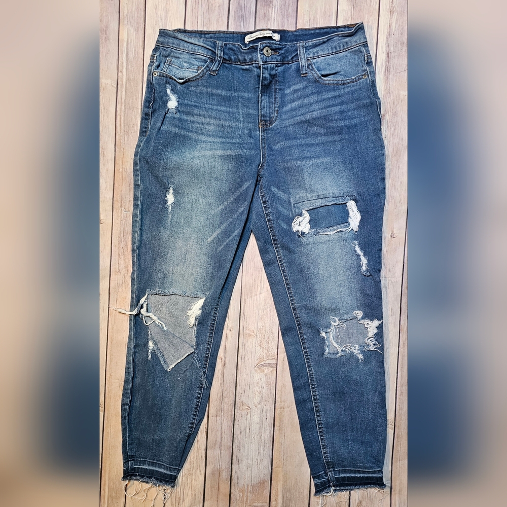 American Rag Distressed Blue Boyfriend Jeans